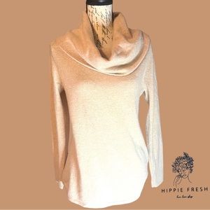 Sundance Sweet Sentiments 100% Cashmere Cowl-Neck Tan PL